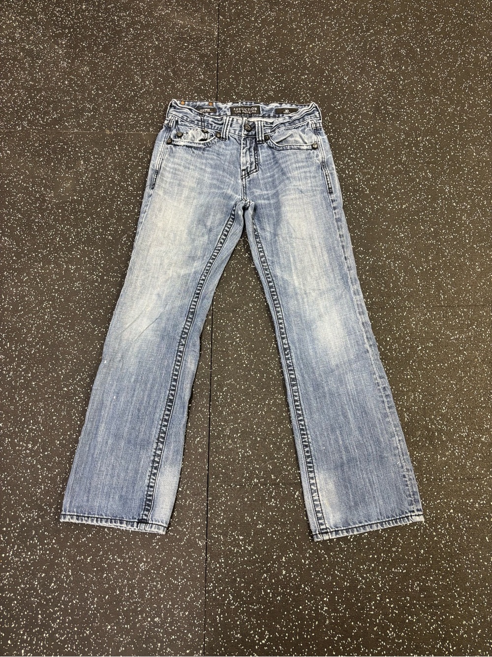 Affliction Men’s Faded Light Blue Cooper Bootcut Jeans 30x31